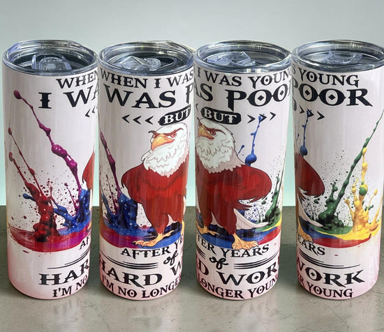 Eagle With Writing 20oz Double Wall Stainless Steel Tumbler