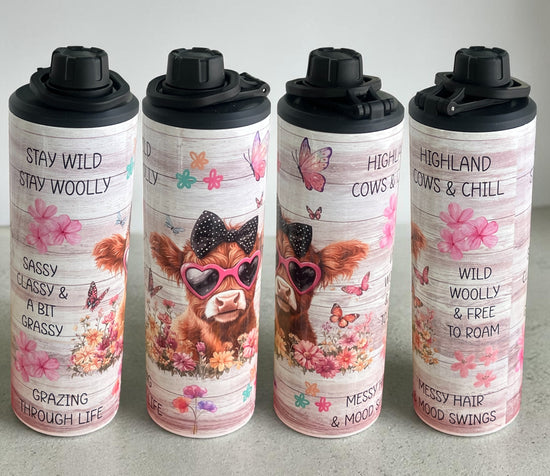 Highland Cows 20oz Double Wall Stainless Steel Tumbler