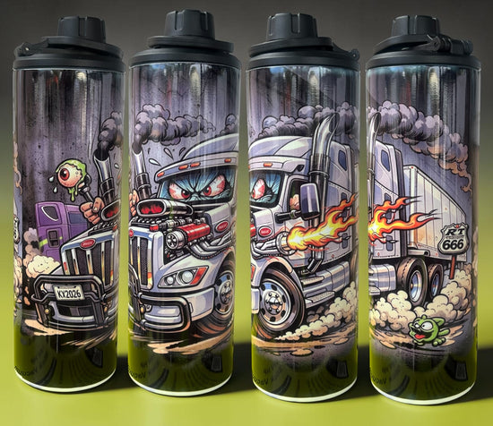 Angry Semi-Trailer 20oz Double Wall Stainless Steel Tumbler