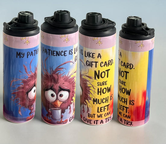 Frazzled Cartoon Bird 20oz Double Wall Stainless Steel Tumbler