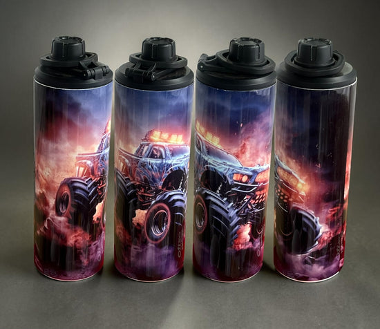 Blue Monster Truck 20oz Double Wall Stainless Steel Tumbler
