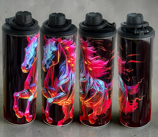 Colourful Horse 20oz Double Wall Stainless Steel Tumbler