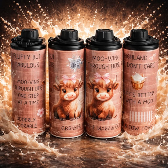 Highland Cow 20oz Double Wall Stainless Steel Tumbler