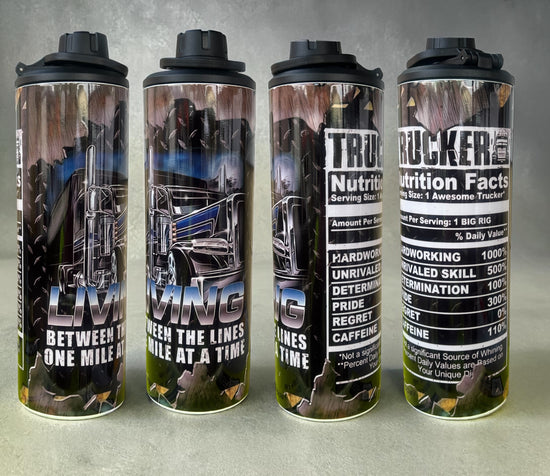 Truckers Life 20oz Double Wall Stainless Steel Tumbler