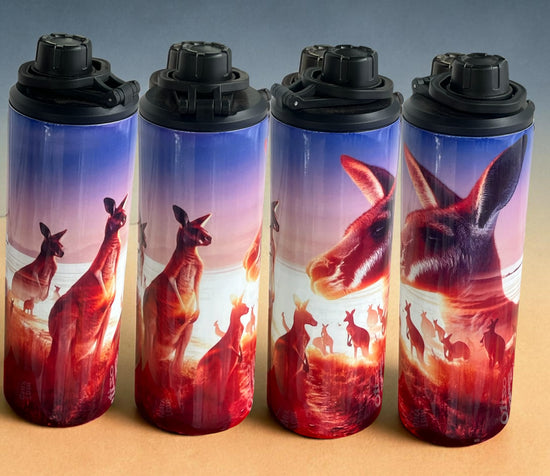 Kangaroo Scene 20oz Double Wall Stainless Steel Tumbler