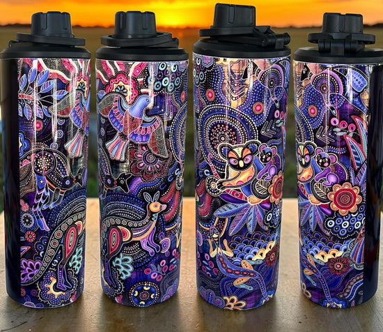 Australian Aboriginal Art Work 20oz Double Wall Stainless Steel Tumbler