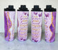 Purple and Gold Scroll 20oz Double Wall Stainless Steel Tumbler