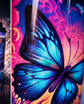 Blue Butterfly 20oz Double Wall Stainless Steel Tumbler