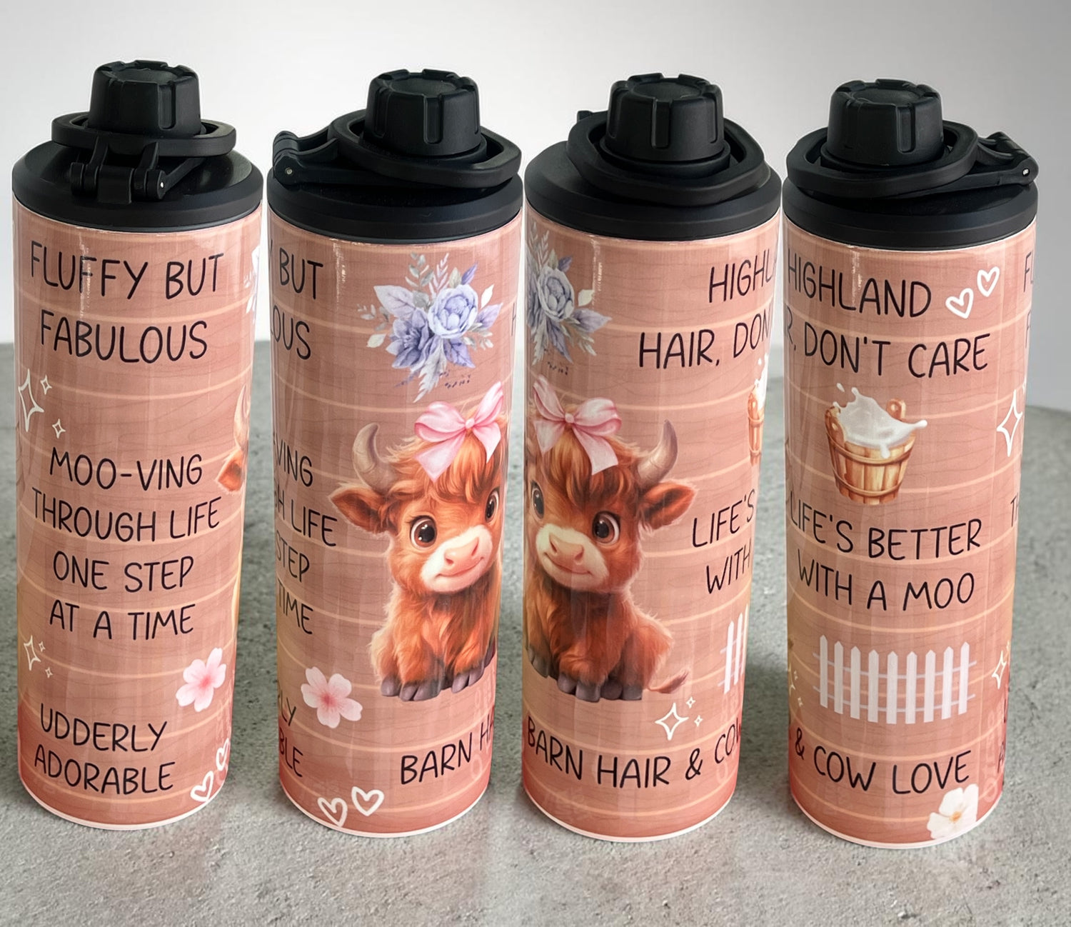 Highland Cow 20oz Double Wall Stainless Steel Tumbler