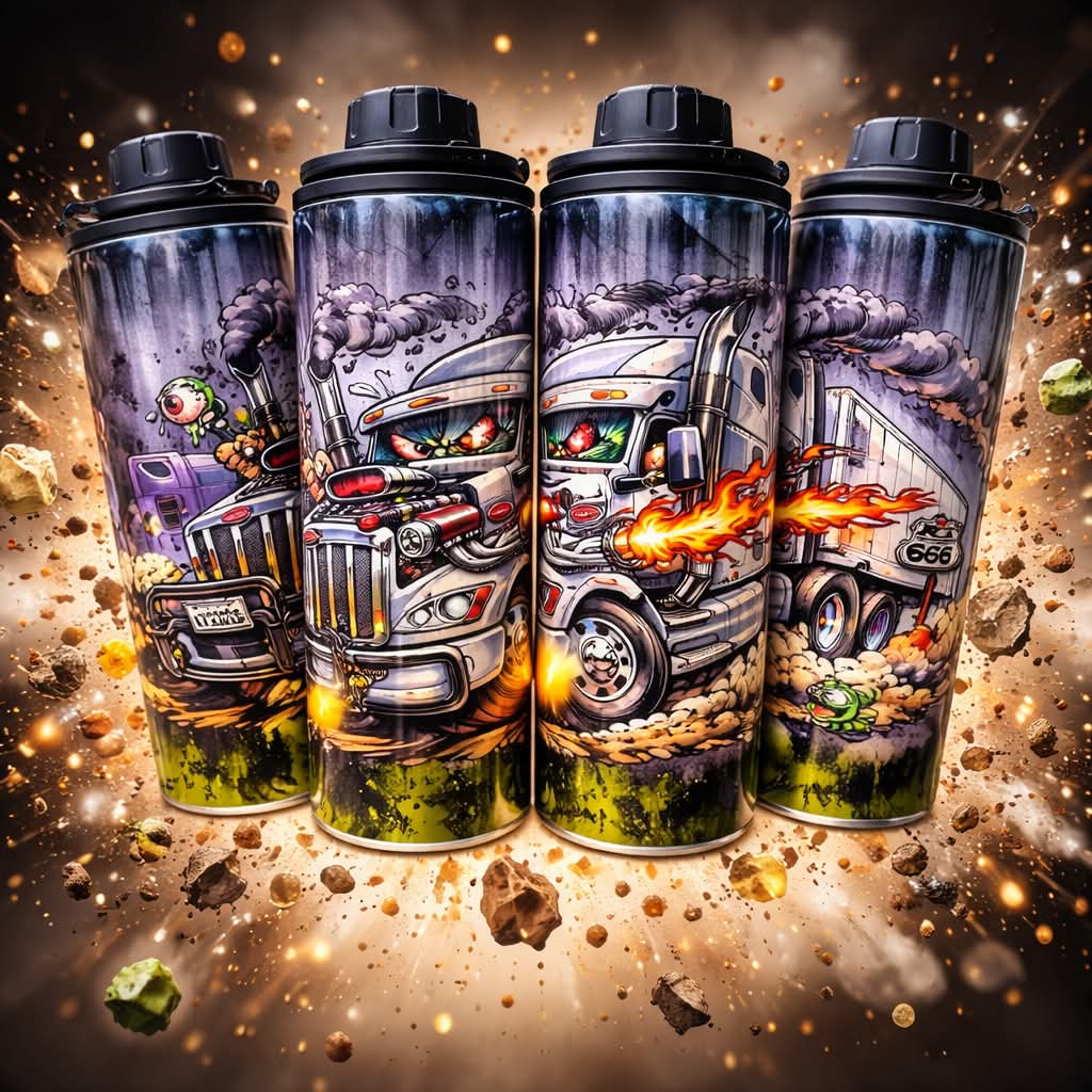 Angry Semi-Trailer 20oz Double Wall Stainless Steel Tumbler