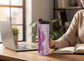 Purple and Gold Scroll 20oz Double Wall Stainless Steel Tumbler