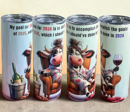 Weary Cow Goals 20oz Double Wall Stainless Steel Tumbler